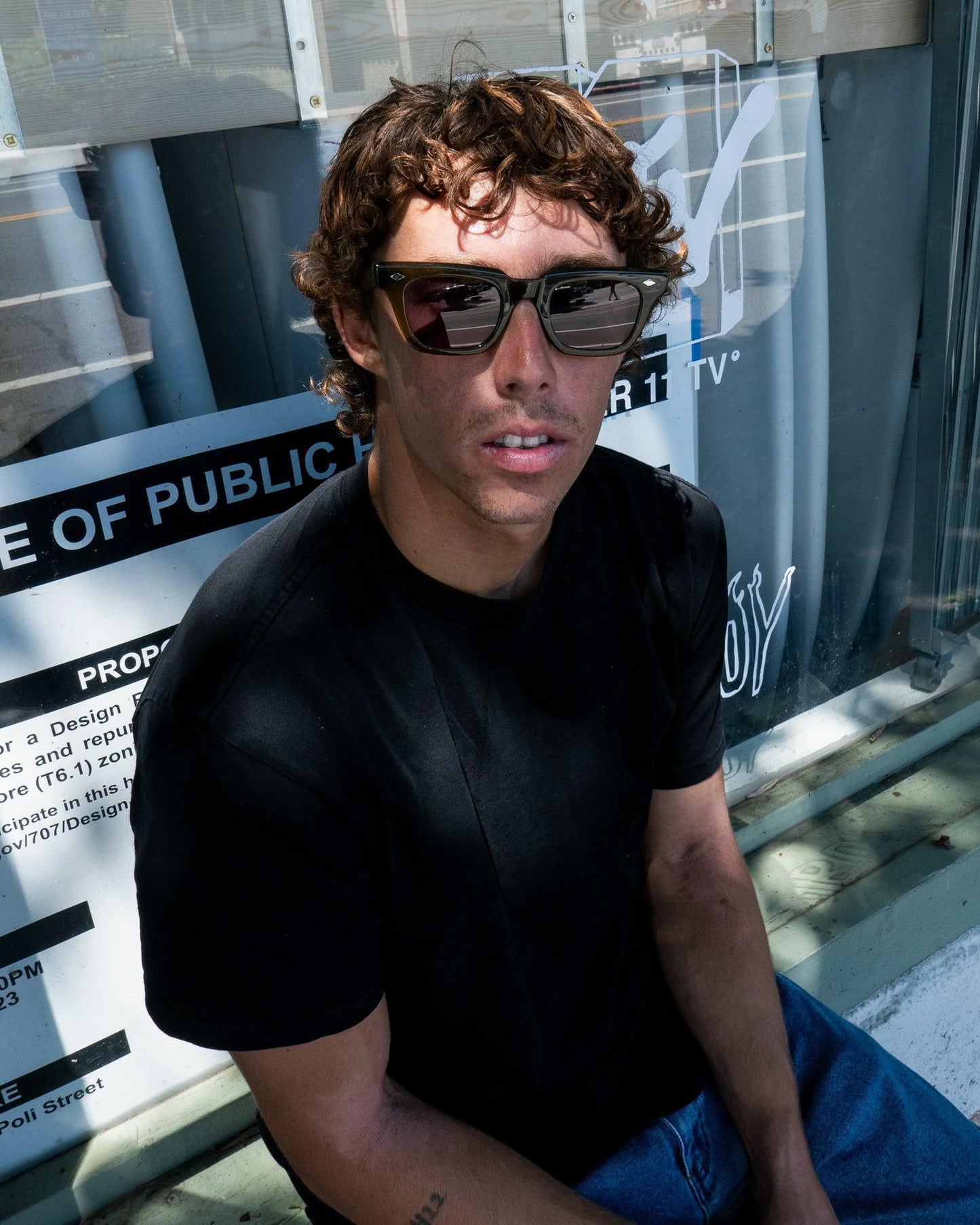 Stereo x Eithan Osborne Sunglasses - Army Green Polished/BLK