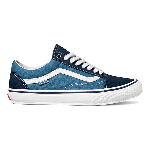 Vans old skool store navy and white