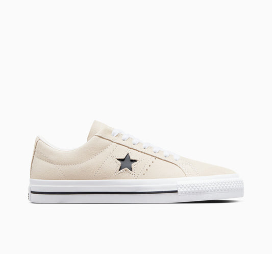 CONS ONE STAR PRO SUEDE SHOE - Egret/White/Black