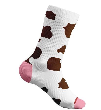 Cow Sock - Brown/White