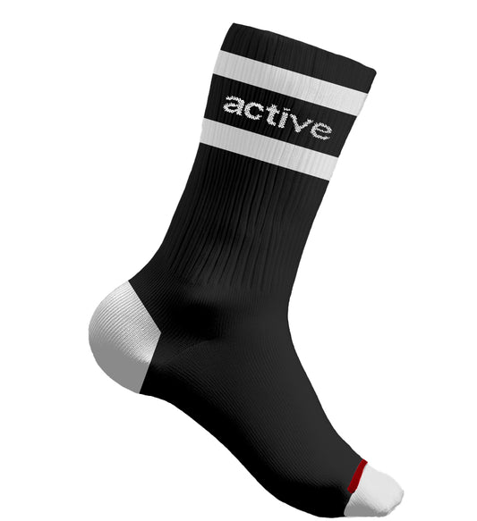 Lockup Stripe Sock - Black/White