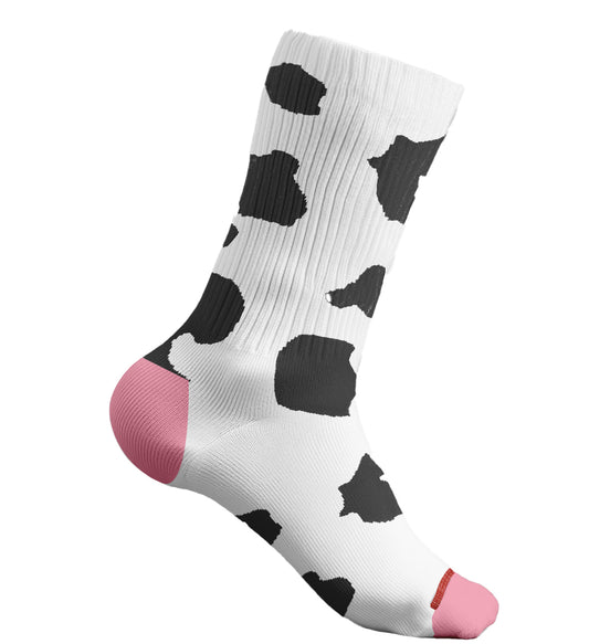 Cow Sock - Black/White