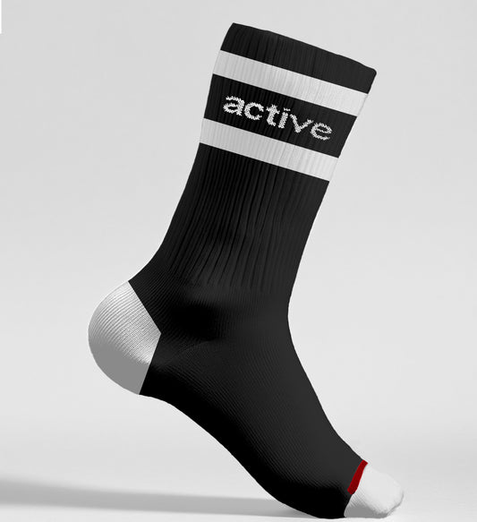 Lockup Stripe Sock - Black/White