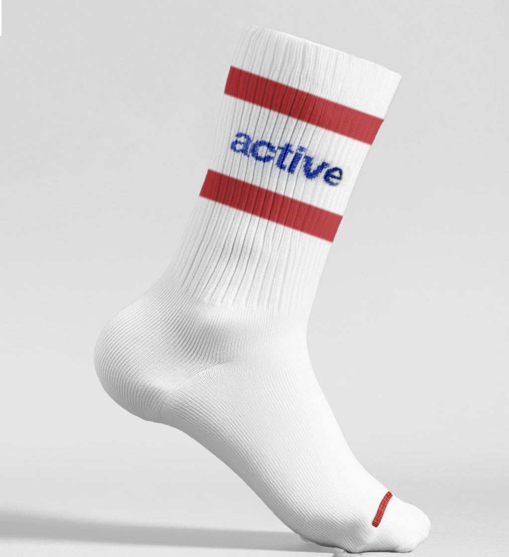 Lockup Stripe Sock - Red/White/Blue