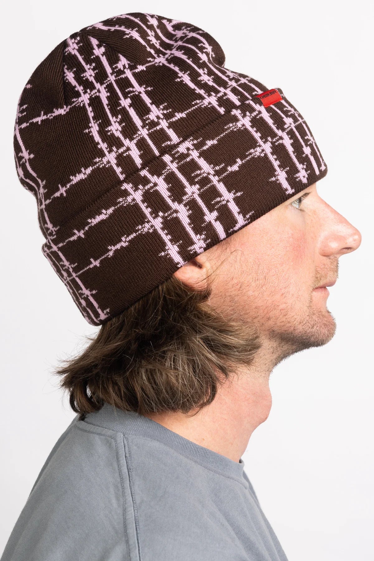 Barbed Plaid Beanie