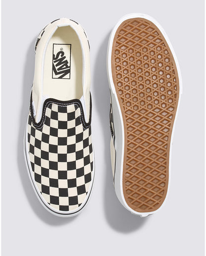 Women's Classic Slip-On Stackform Shoe - Checkerboard/White