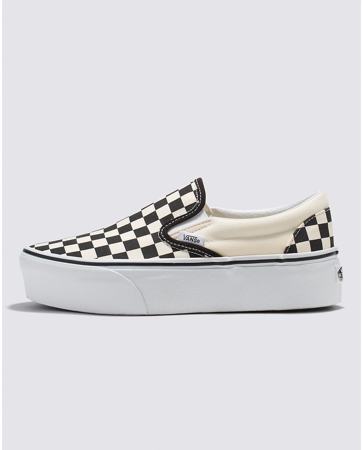 Women&#39;s Classic Slip-On Stackform Shoe - Checkerboard/White