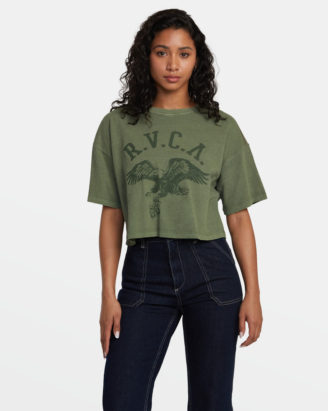 Rvca sales green shirt