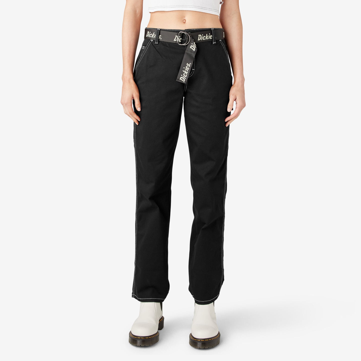 W High Waisted Carpenter Pants