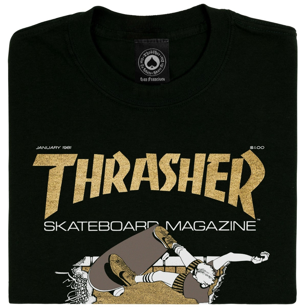 First Cover T-Shirt - Black/Gold