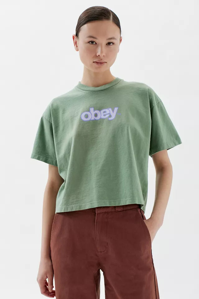 Obey Dino Type T-Shirt - Green