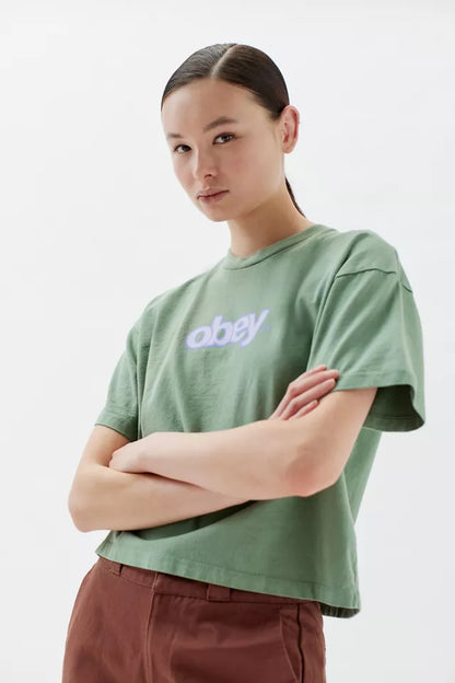 Obey Dino Type T-Shirt - Green