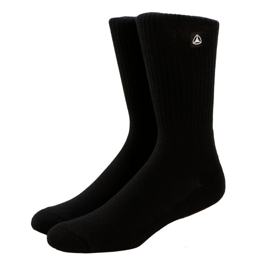 Box Icon Crew Sock | Black |