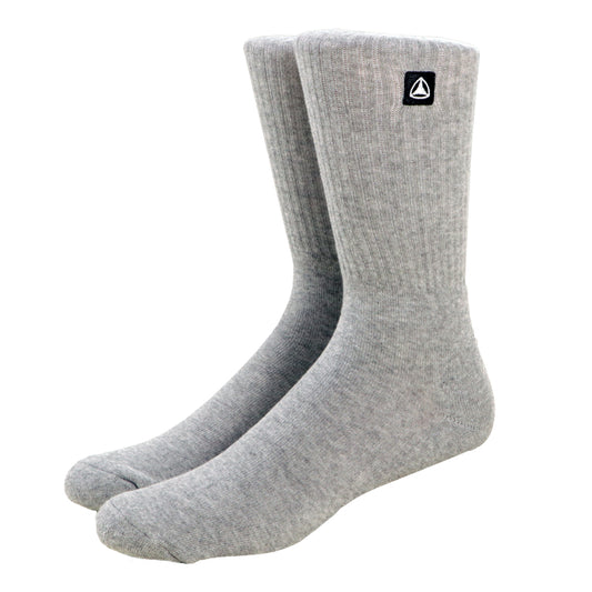 Box Icon Crew Sock | Heather Grey |