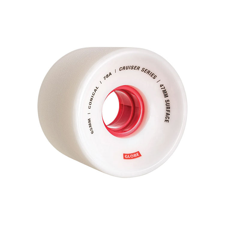Conical Cruiser Wheel -  White/Red/65