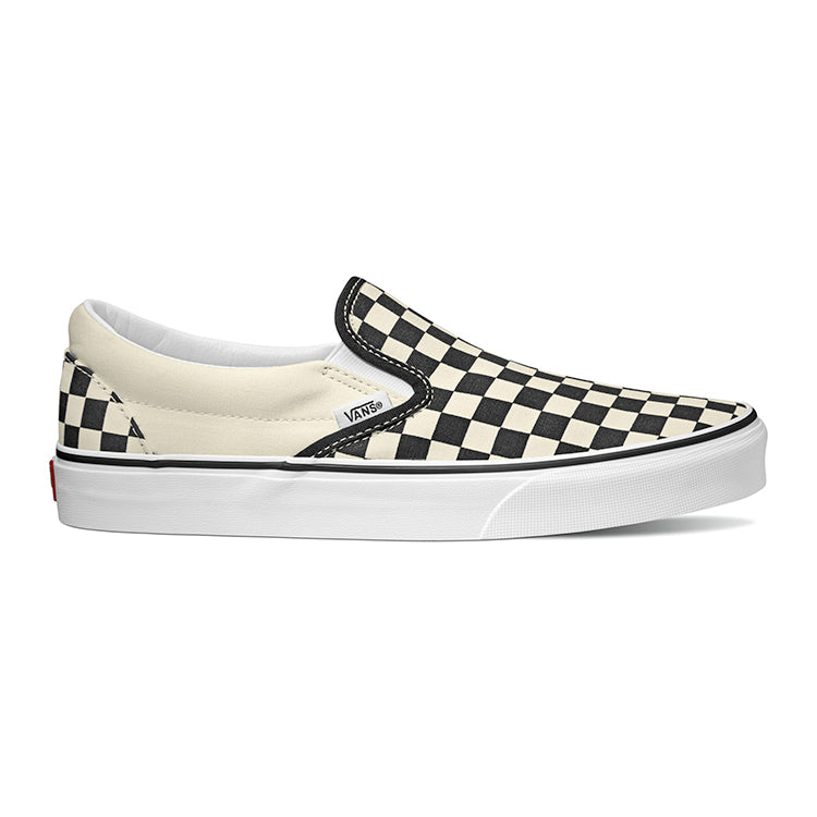 Classic Slip-On Shoe - Black &amp; White Checkerboard (White)