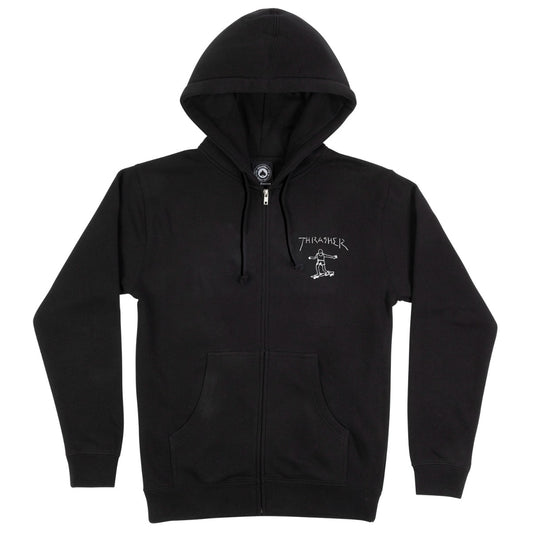 Gonz Logo Zip Sweatshirt - Black