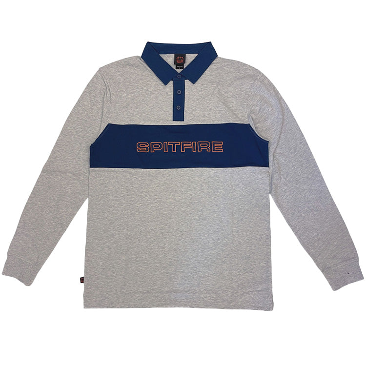 Geary Rugby Knit - Heather/Navy