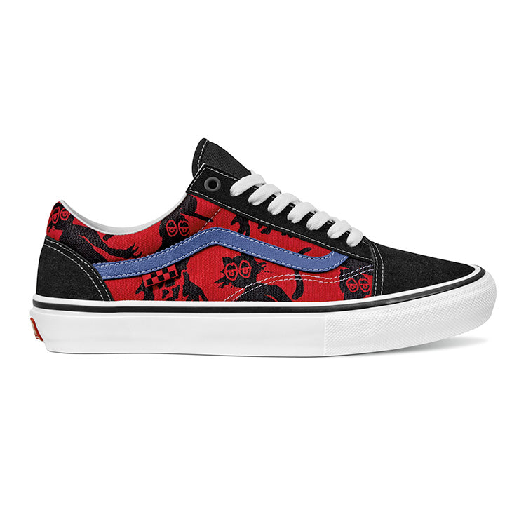 Skate Old Skool Shoe - Krooked By Natas For Ray Barbee (Red)