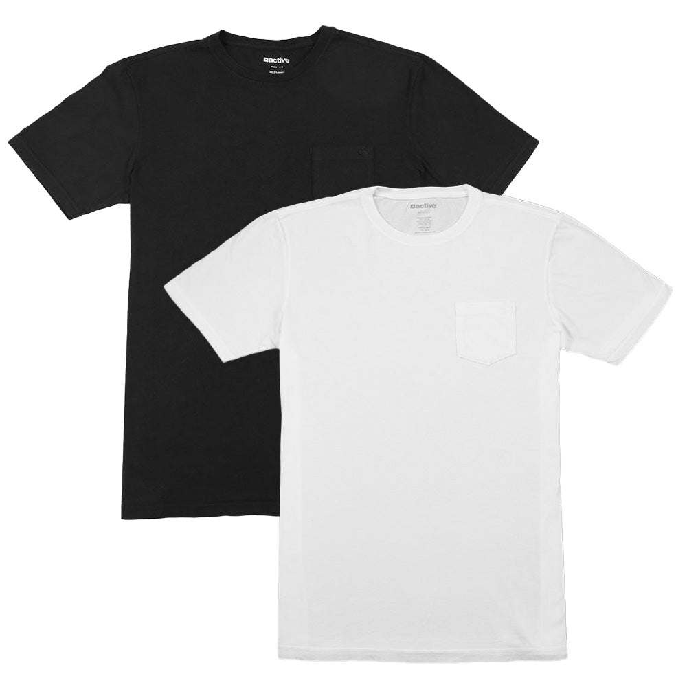 Basic Pocket Tee Bundle - Black/White